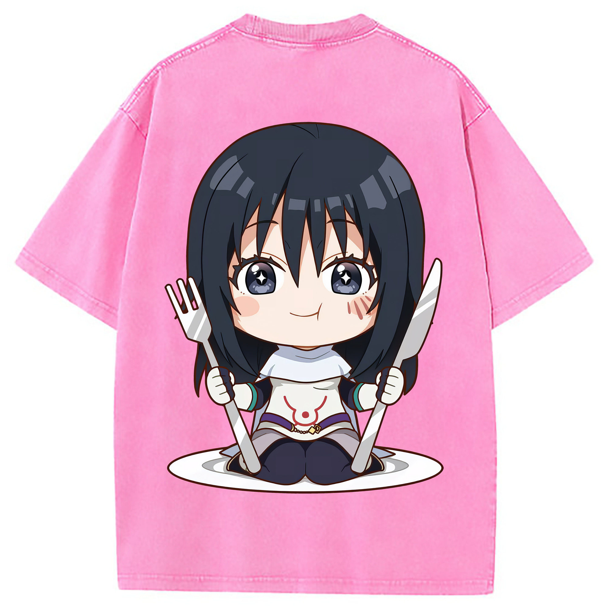 （画像用） 転スラ Regarding Reincarnated to Slime 綿100% ヴィンテージ風 半袖Tシャツ（背面プリント）
